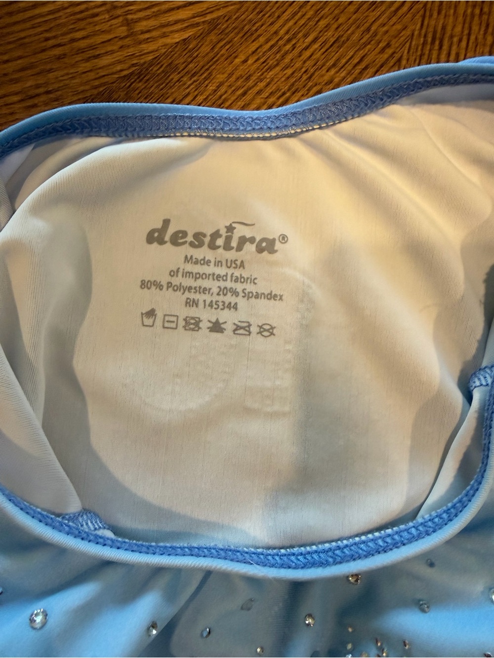 Destria Blue Rhinestone Leotard — CS - Picture 5 of 5